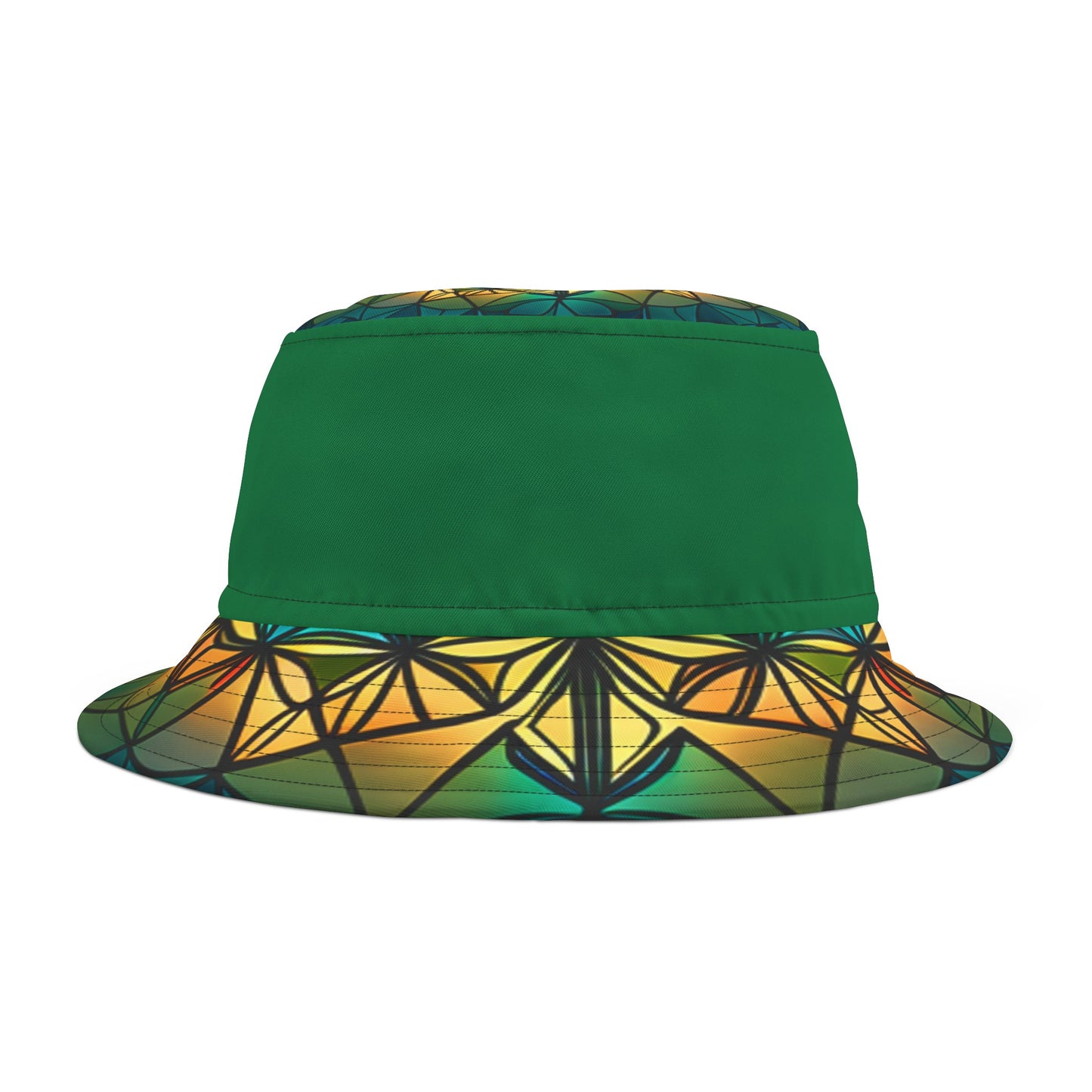 Bucket Hat - Jungle Green Geometry