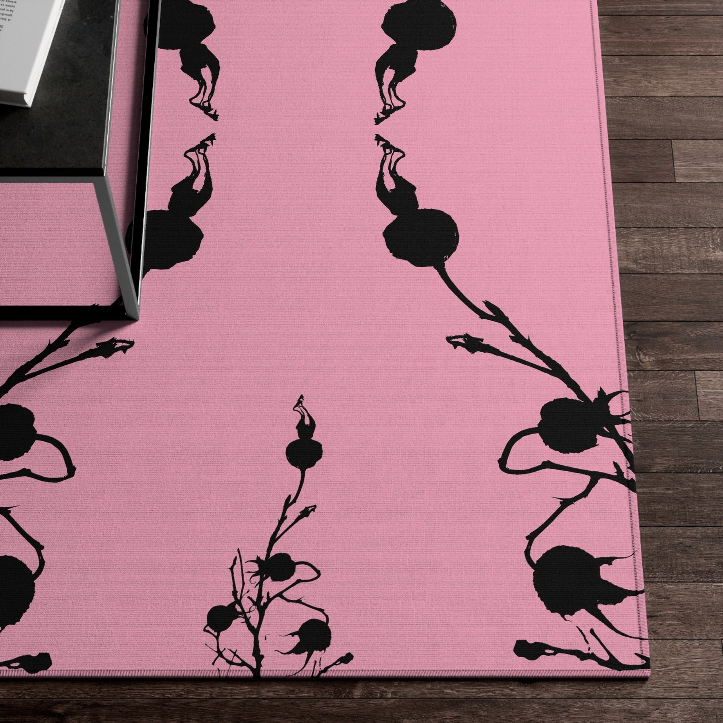 Pink Dornier Rug w/rose hips