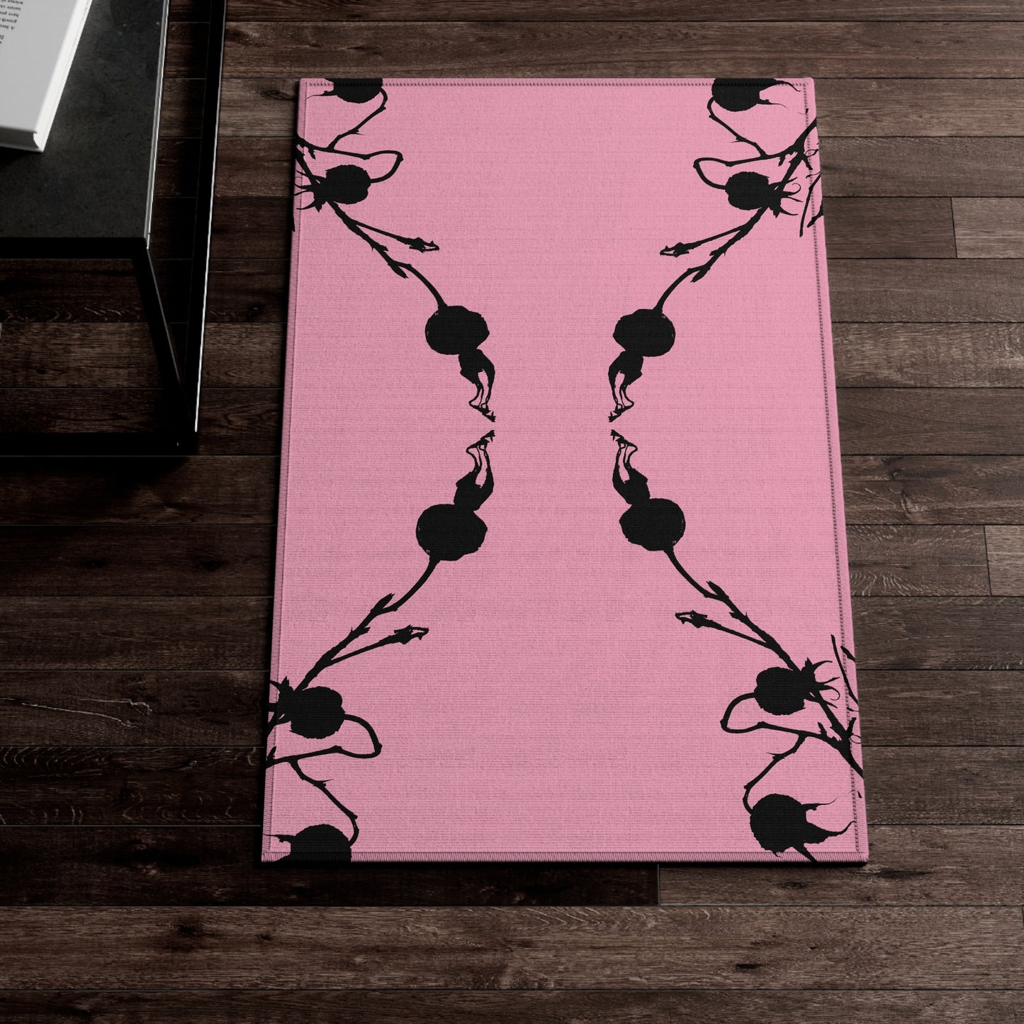 Pink Dornier Rug w/rose hips