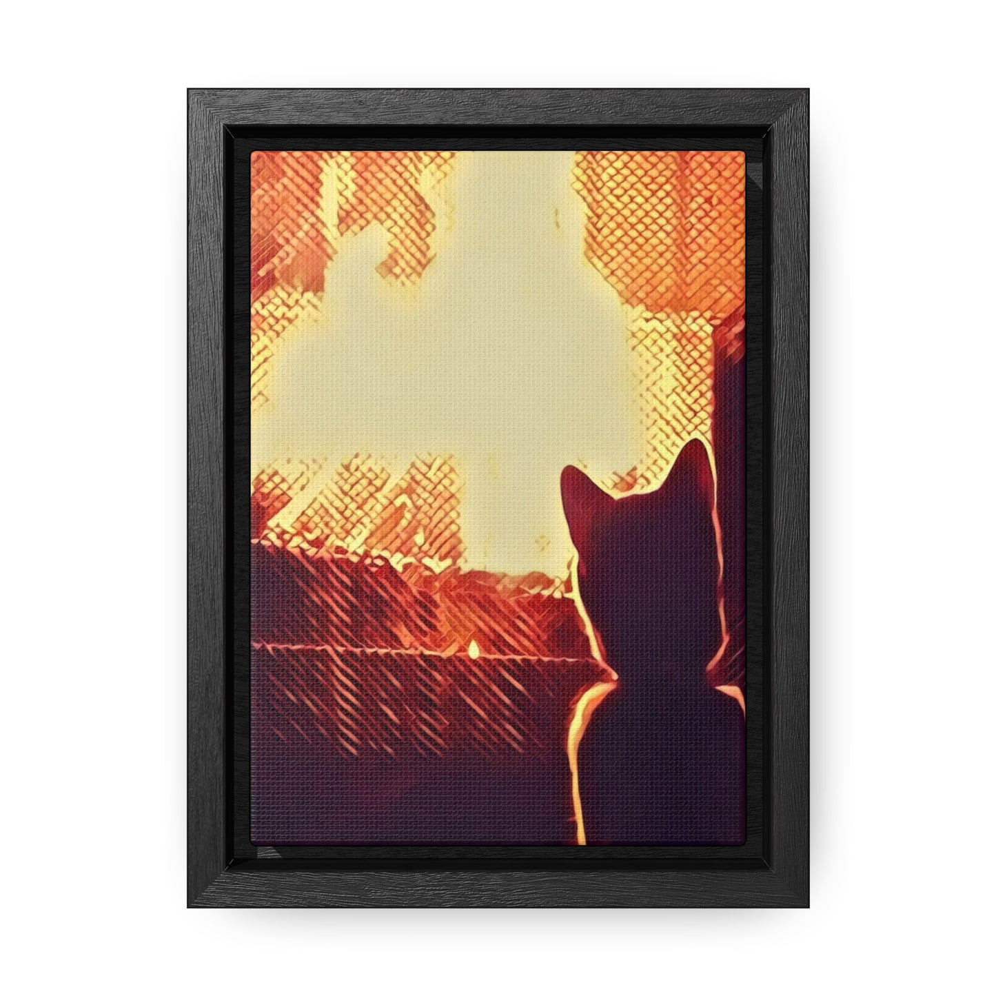 Curious Cat, Vertical Frame