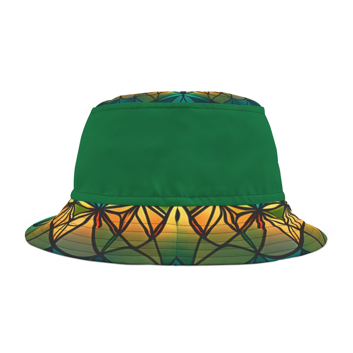 Bucket Hat - Jungle Green Geometry