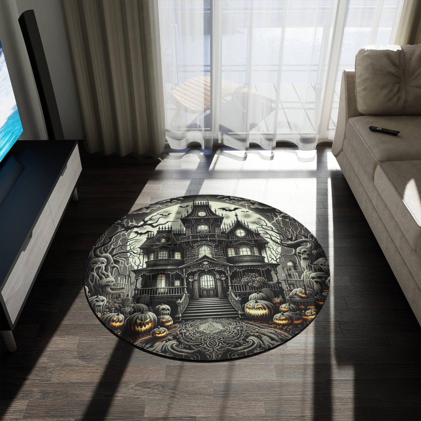 Round Rug - Halloween House