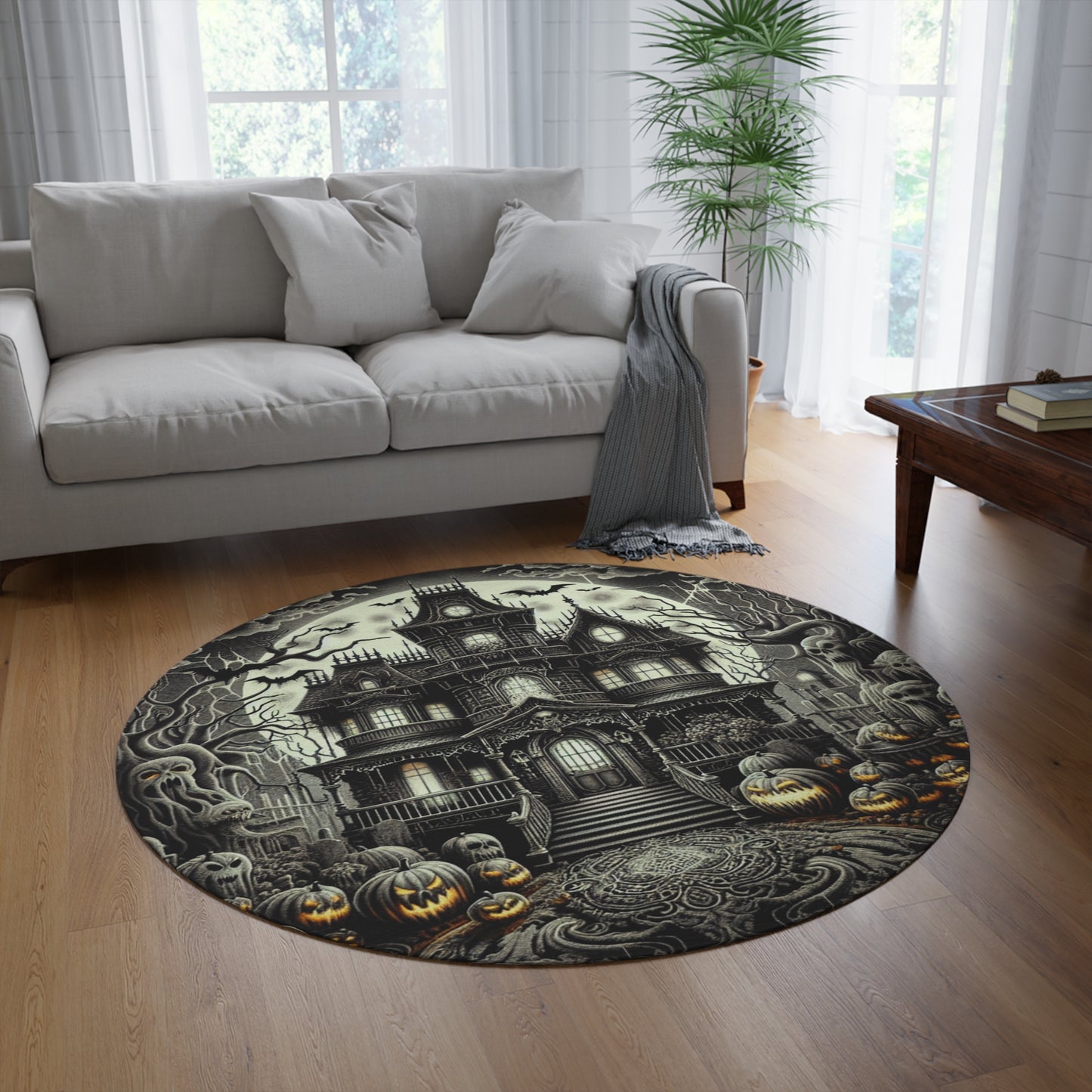 Round Rug - Halloween House