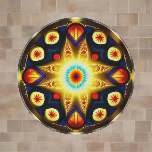 Spectral Star -Round Rug