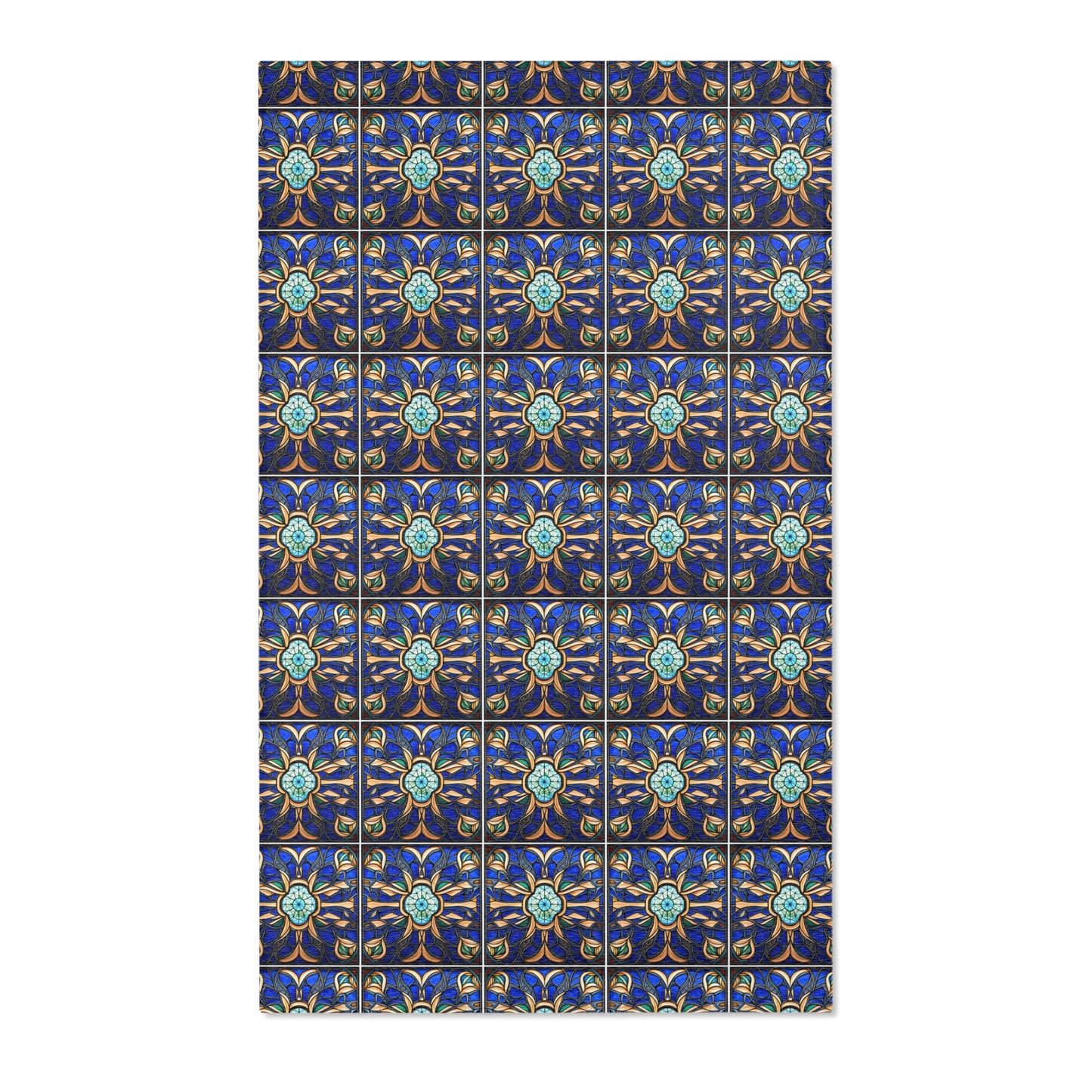 Area Rug - Blue Glass Tile