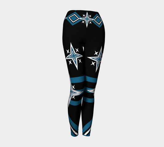 Fashion Yoga Leggings - Blue Star