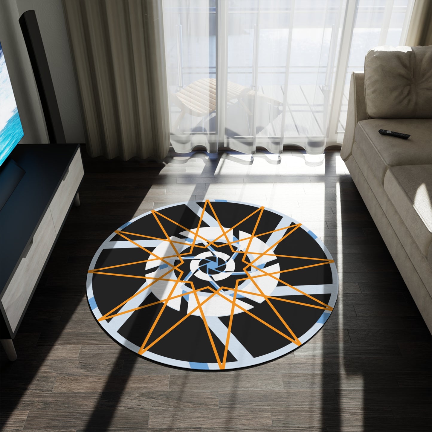 Round Rug - Optical Wheel