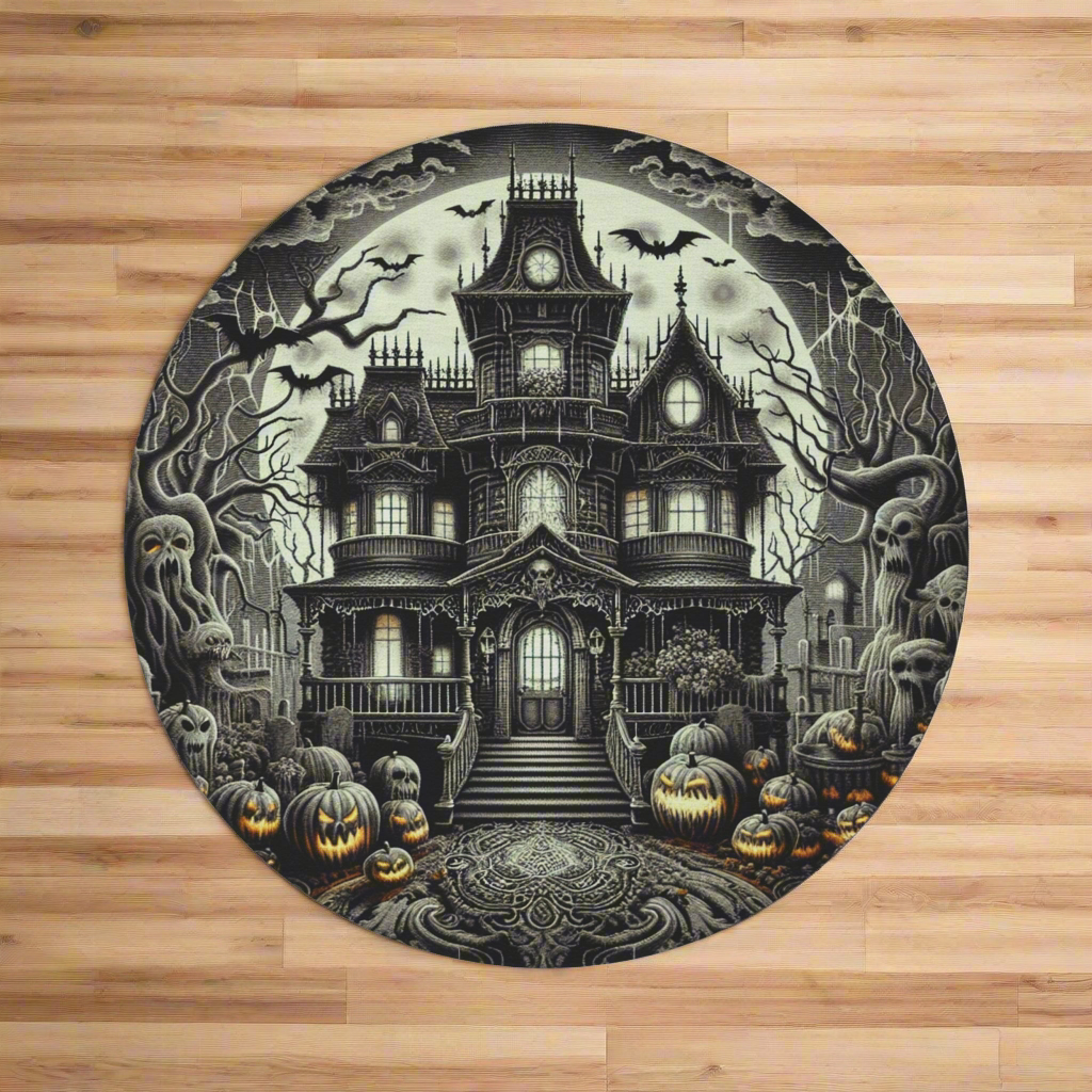 Round Rug - Halloween House