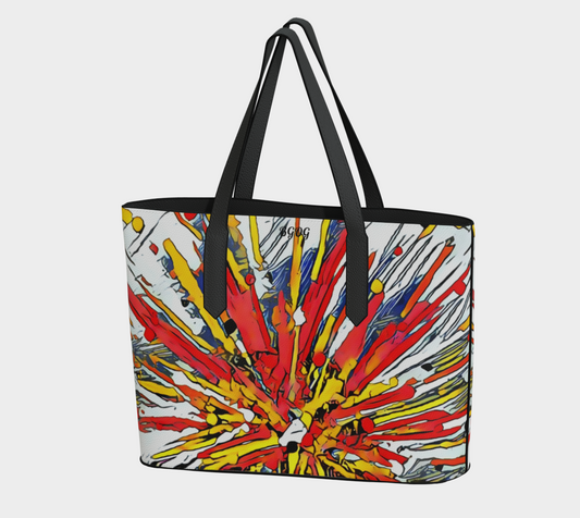 Color pop -Vegan Leather Tote Bag