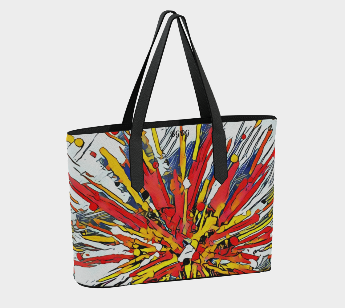 Color pop -Vegan Leather Tote Bag