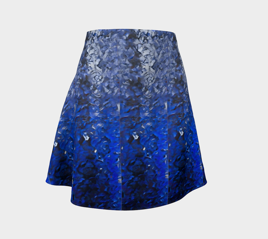 Flare Skirt- Blue Waves